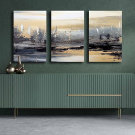 Wallity Conjunto de 3 Lienzos Decorativos Multicolor (145 x 70 cm)